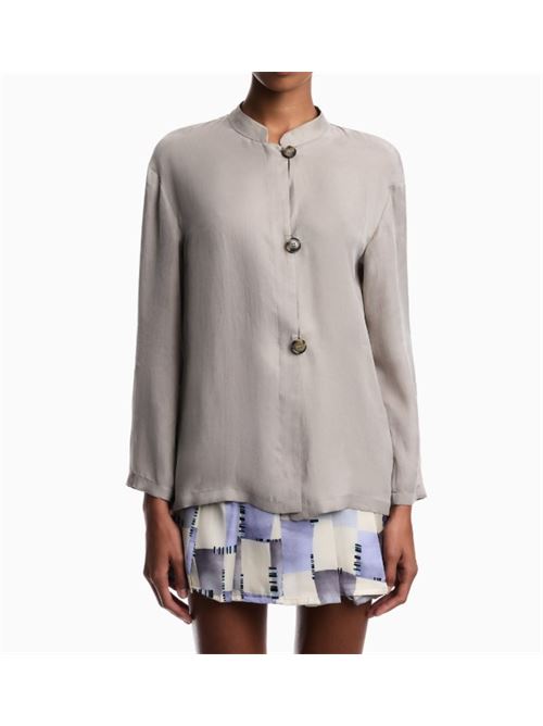 Camicia collo guru in lyocell fluido lavato Emporio Armani | EW005082 AF20900.U6272